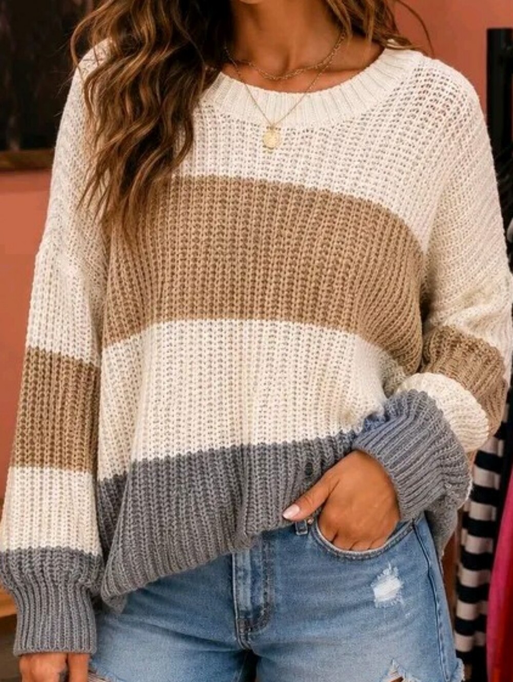 Moon & Madison Knit Crop L